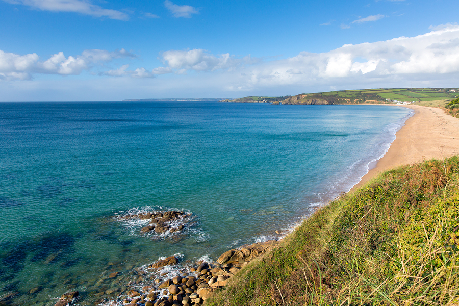 Pra Sands Cornwall England near Penzance and Mullion on the Sout